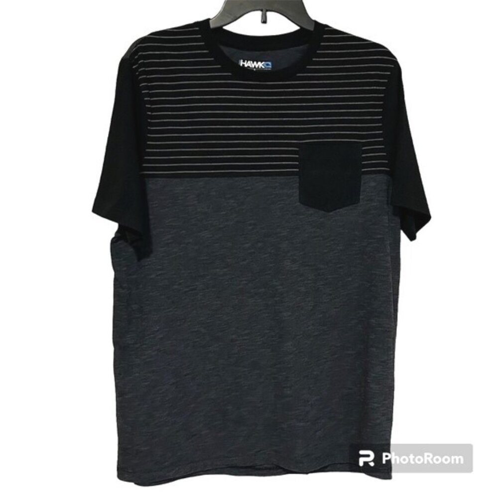 Hawk Black/Gray Short Sleeve Large T-shirt